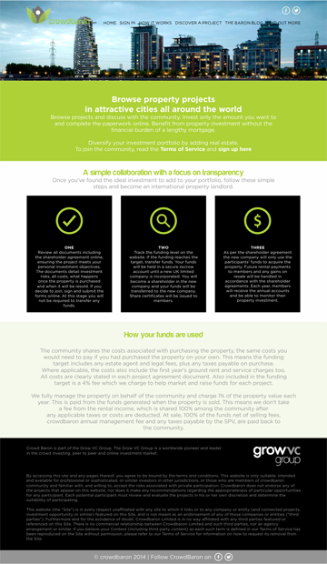 Diseño Web por barinix para Crowdbaron Limited | Diseño #3861318