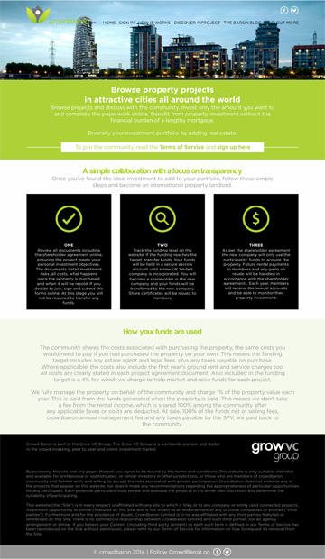 Diseño Web por barinix para Crowdbaron Limited | Diseño #3867114