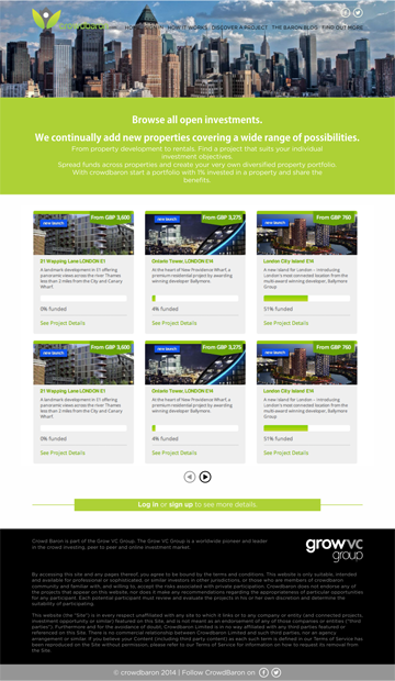 Web Design by barinix for Crowdbaron Limited | Design #3867161