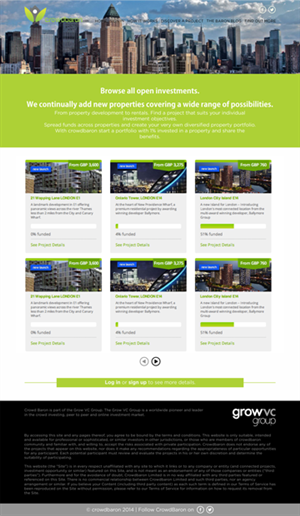 Web Design by barinix for Crowdbaron Limited | Design: #3867161