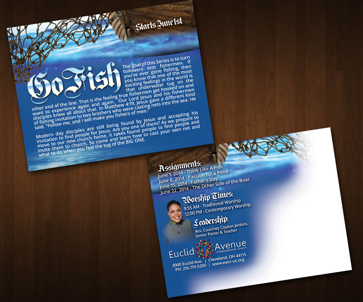 Postcard Design by ZETA for Euclid Avenue Congregational Church | Design #3836034