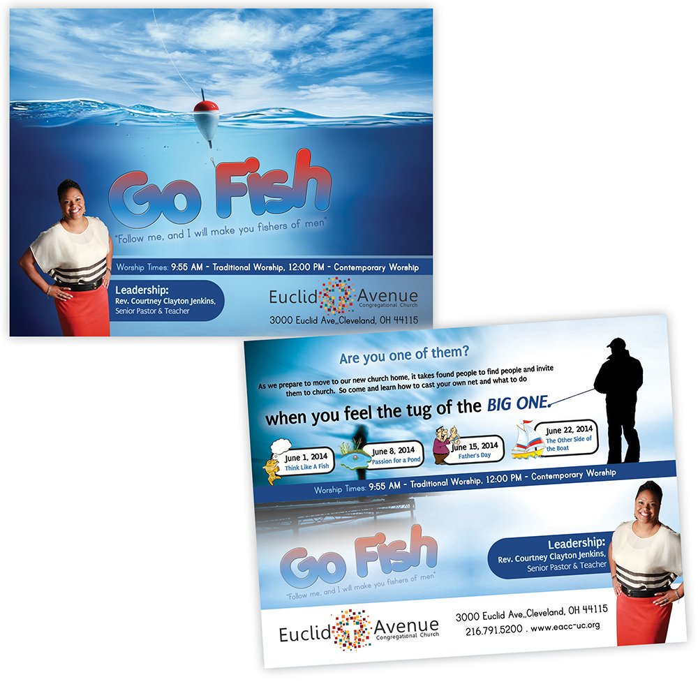 Postcard Design by creationz2011 for Euclid Avenue Congregational Church | Design #3837445