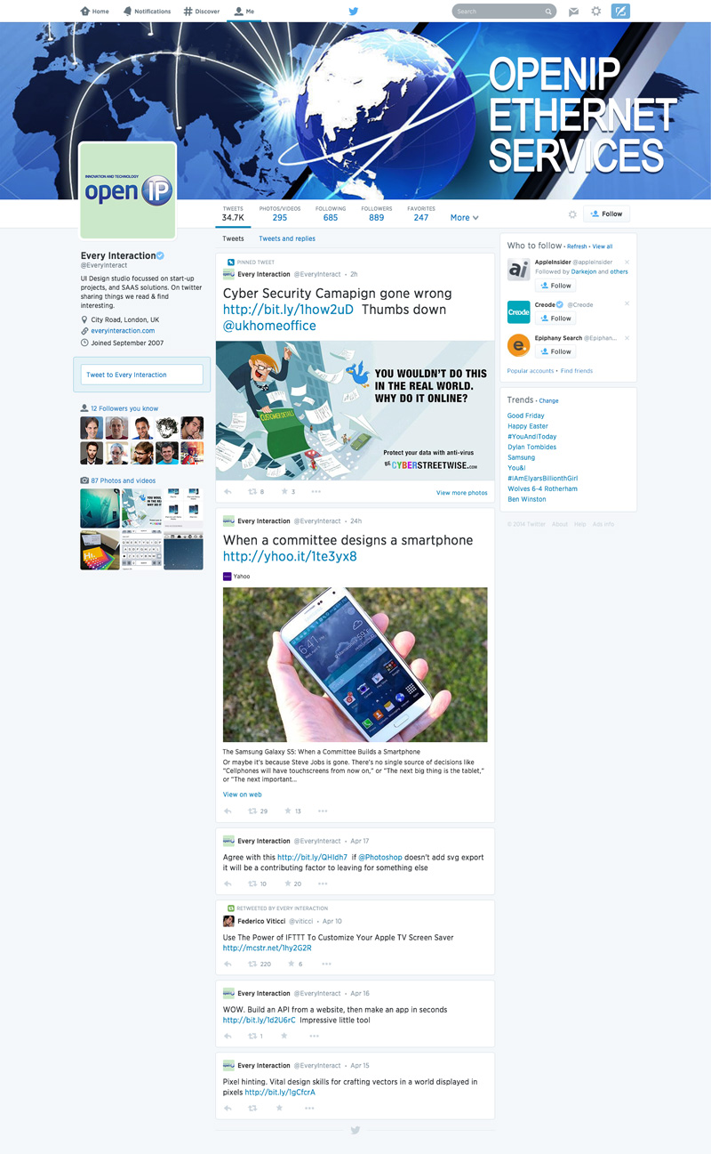Design Twitter par rdesign12 pour OpenIP Ltd | Design #3840857
