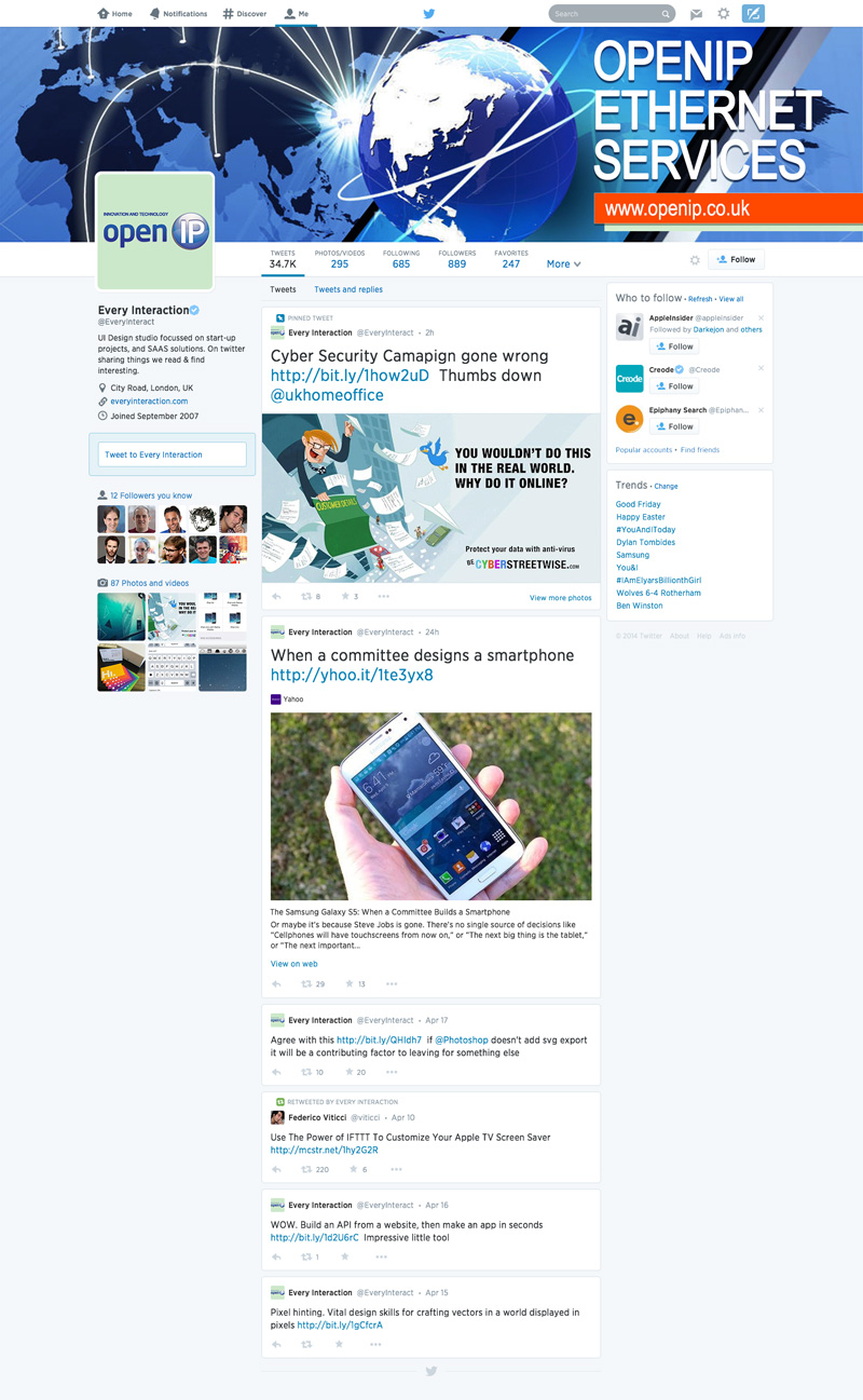 Design Twitter par rdesign12 pour OpenIP Ltd | Design #3840871