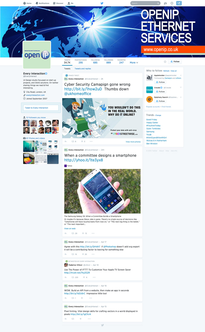 Design Twitter par rdesign12 pour OpenIP Ltd | Design #3840964