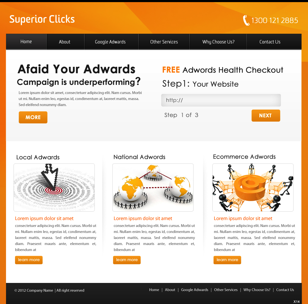 Web Design by pb for Impact Clicks Pty Ltd | Design #1017837