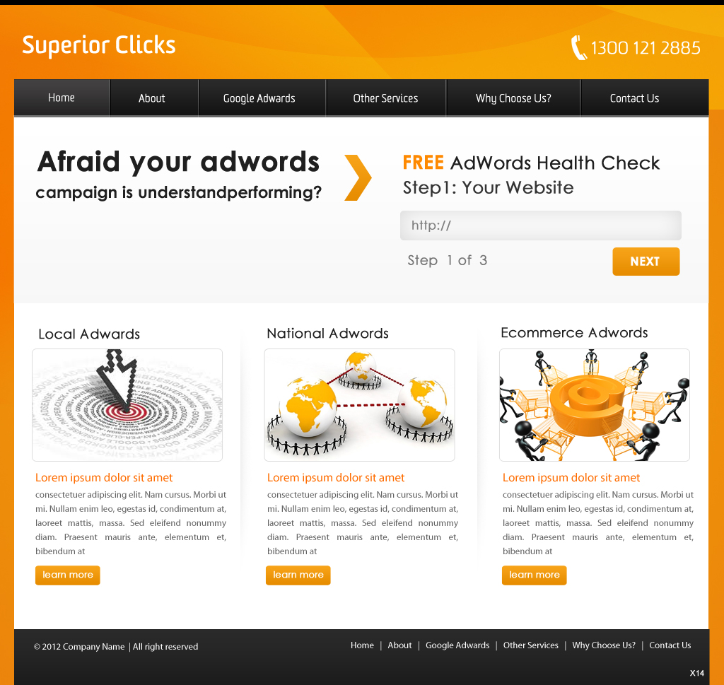 Web Design by pb for Impact Clicks Pty Ltd | Design #1021912