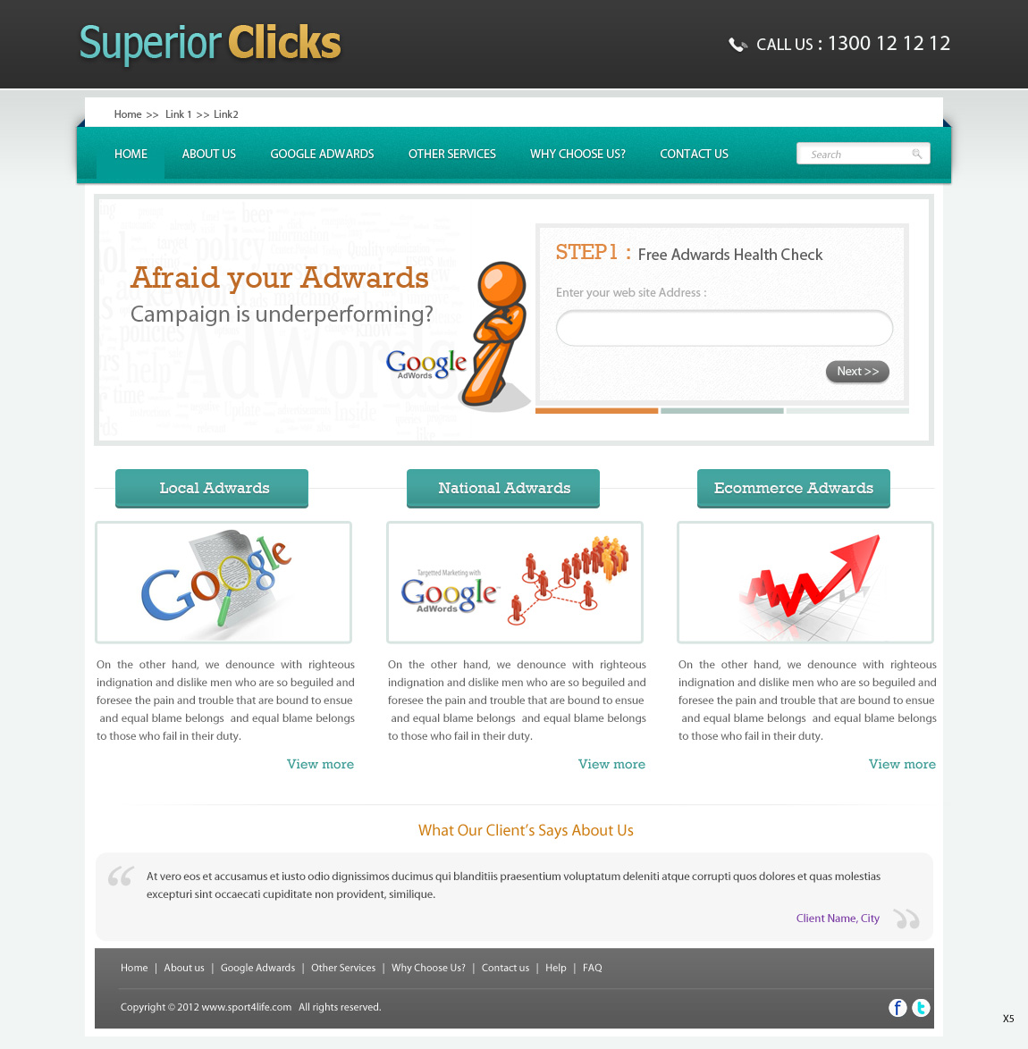Web Design by pb for Impact Clicks Pty Ltd | Design #1023620