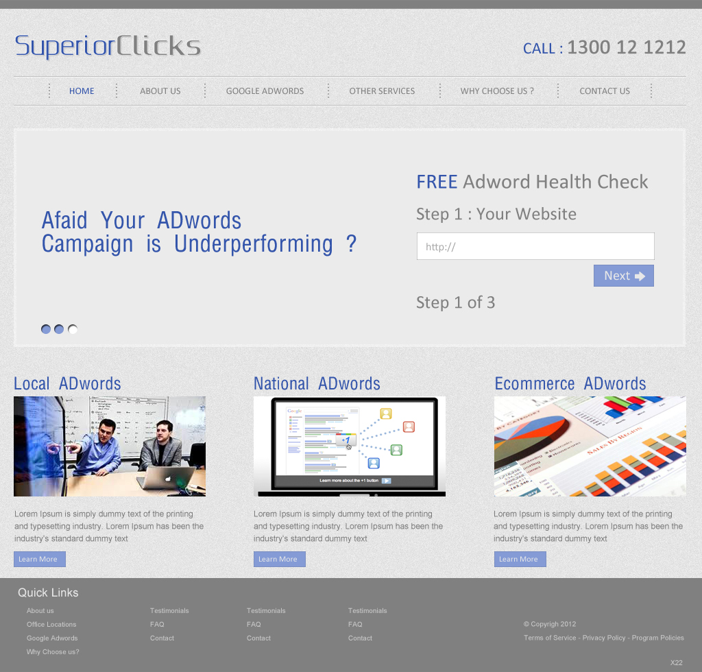 Web Design by pb for Impact Clicks Pty Ltd | Design #1025902