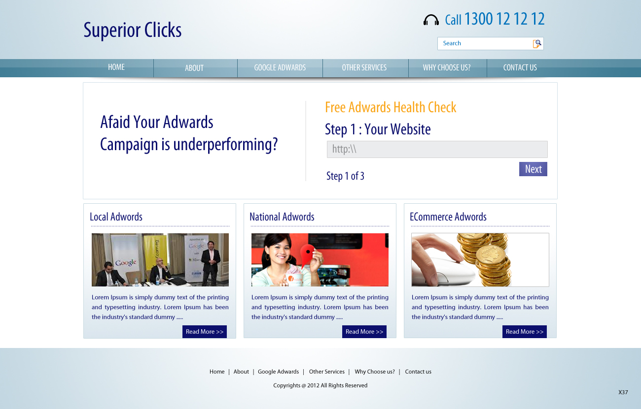Web Design by pb for Impact Clicks Pty Ltd | Design #1025906