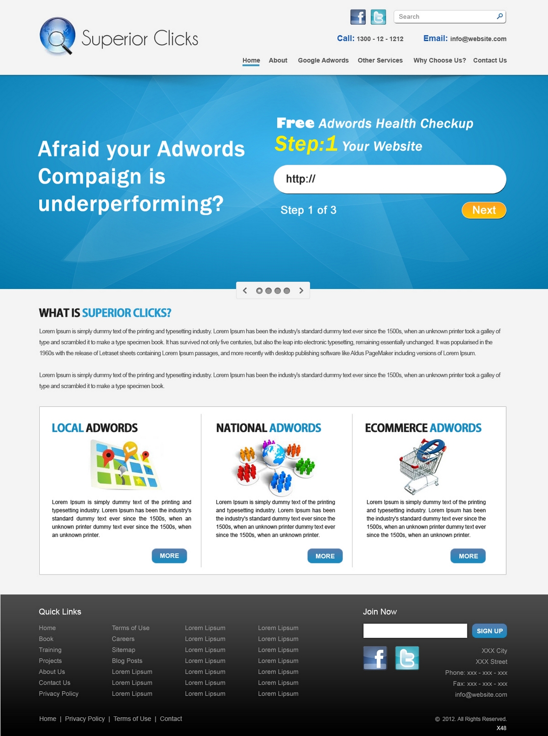 Web Design by pb for Impact Clicks Pty Ltd | Design #1025907