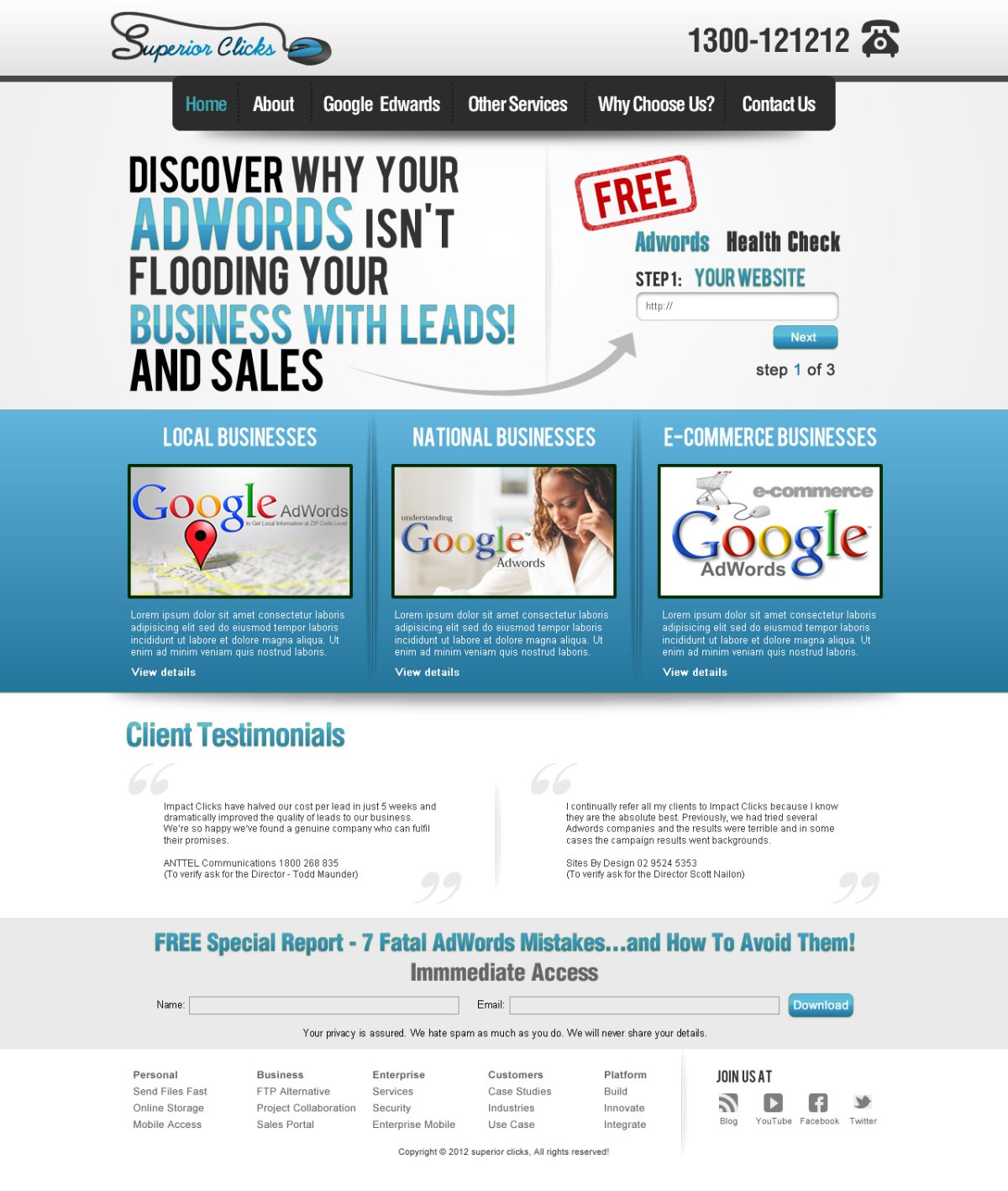 Web Design by TechWise for Impact Clicks Pty Ltd | Design #1037404