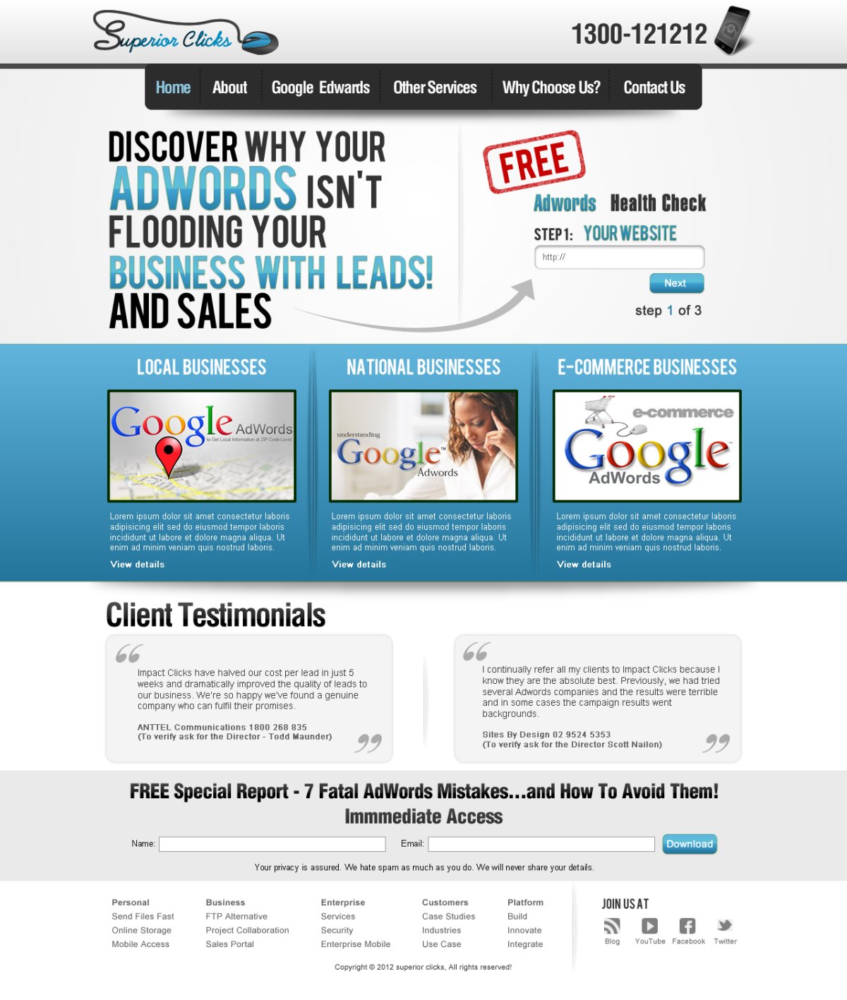Web Design by TechWise for Impact Clicks Pty Ltd | Design #1049602