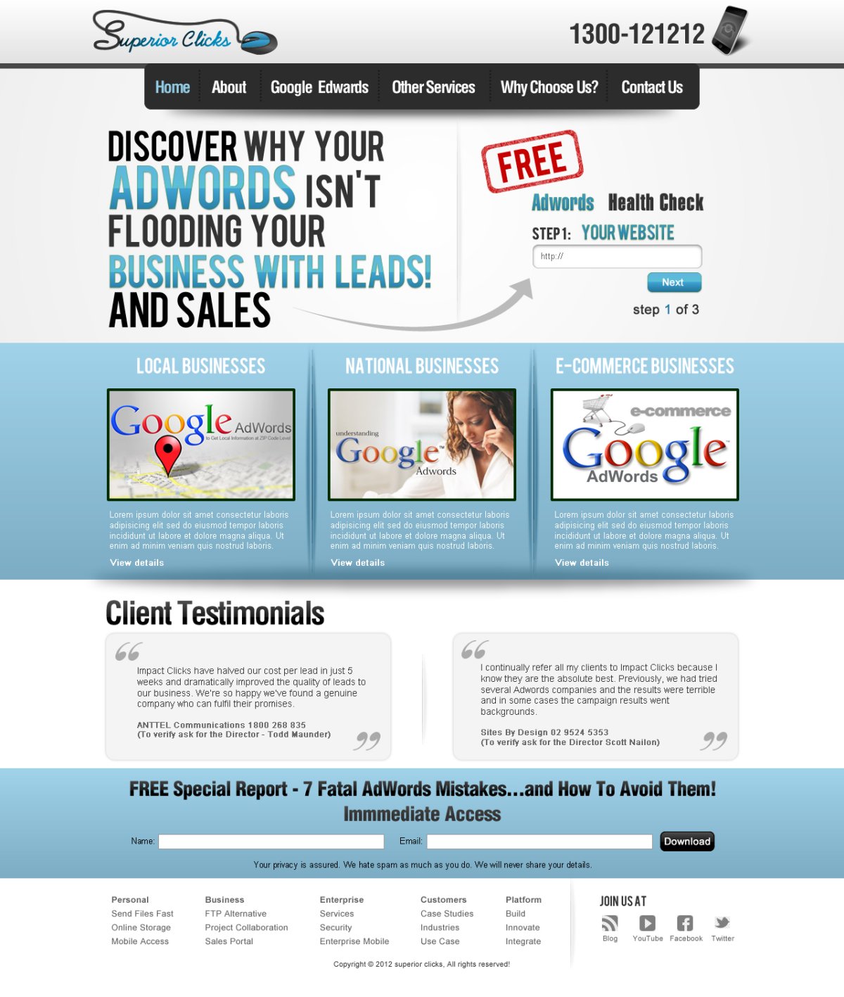Web Design by TechWise for Impact Clicks Pty Ltd | Design #1049646