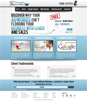 Web Design by TechWise for Impact Clicks Pty Ltd | Design: #1049646