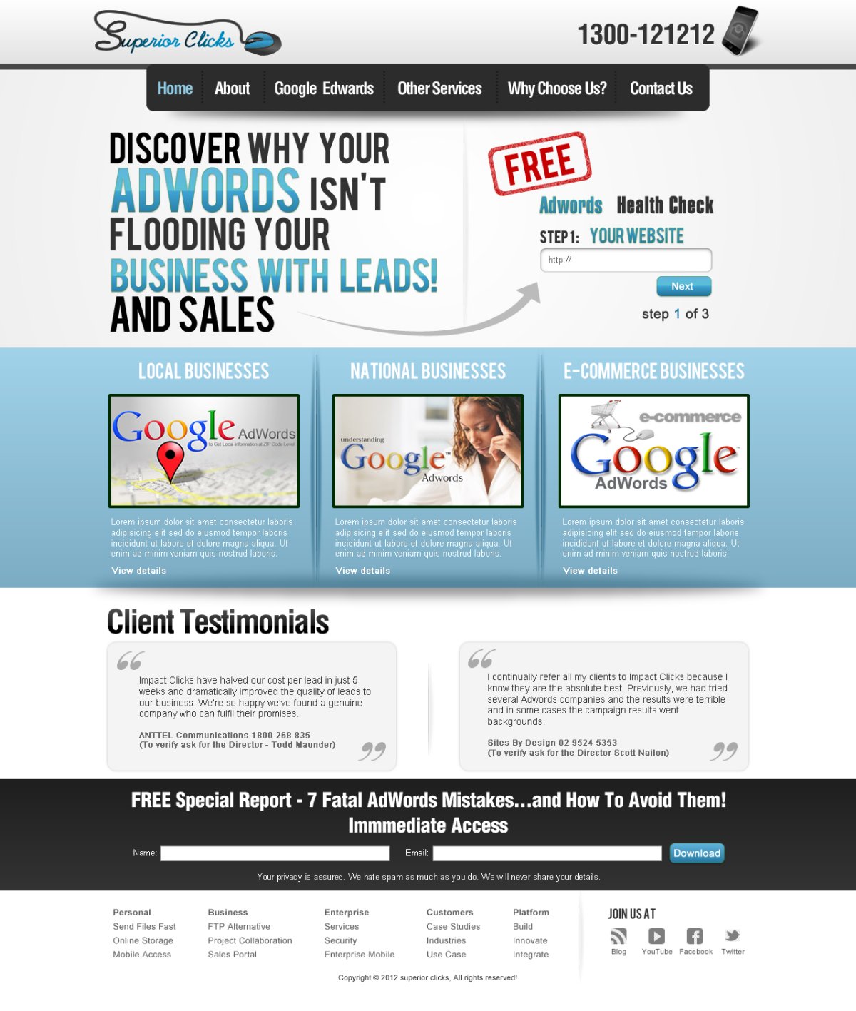 Web Design by TechWise for Impact Clicks Pty Ltd | Design #1049649