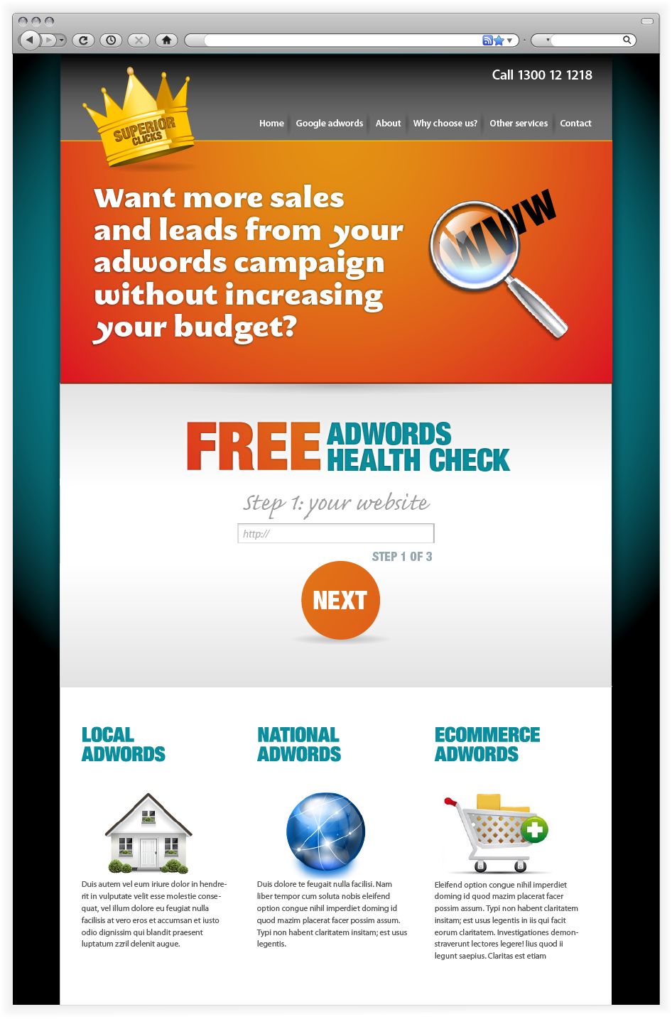 Web Design by kek balna for Impact Clicks Pty Ltd | Design #1029652