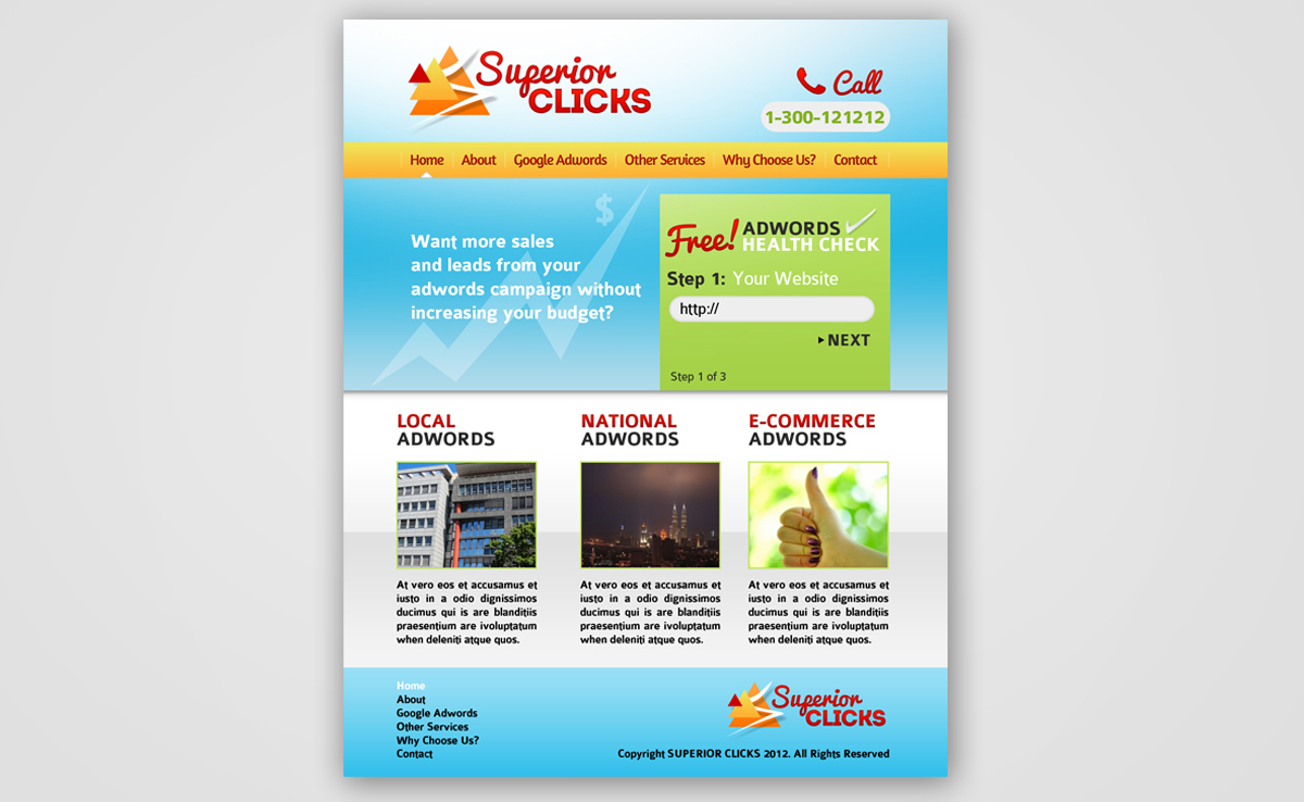 Web Design by Designermilk for Impact Clicks Pty Ltd | Design #1039332