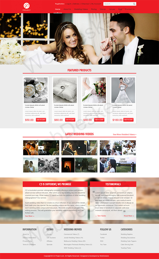Wordpress Design by TheCodeWire for C2 Video PTY LTD | Design #3867783