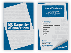 Small carpentry business advertising flyer | Design de Flyer par pecas