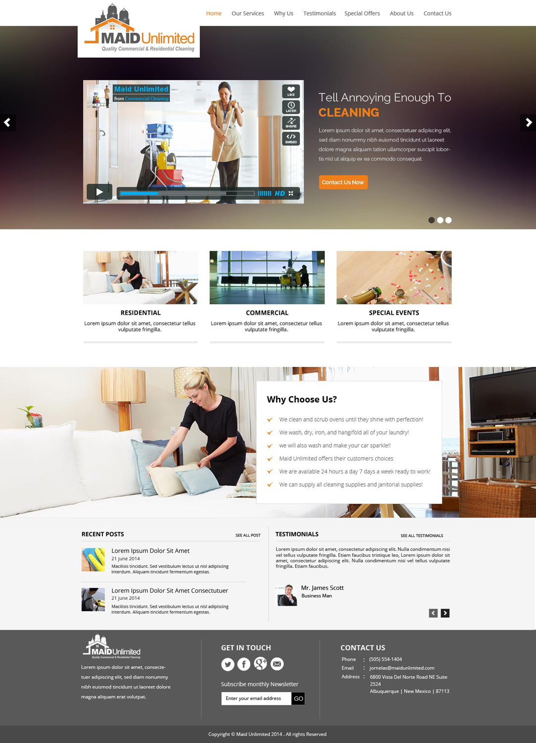 Web Design by OM for Maverick Web Video | Design #3849320