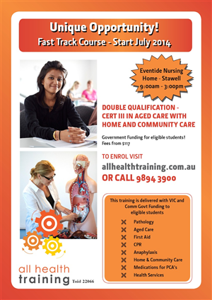 Flyer Design by Chandra for All Health Training | Design: #3843762