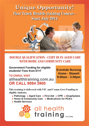 Flyer Design by Chandra for All Health Training | Design: #3875628