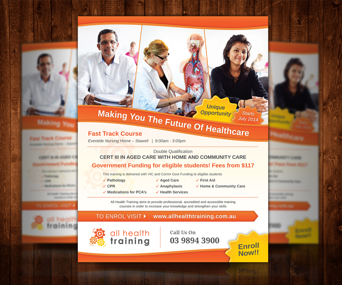 Flyer Design by Neha Design for All Health Training | Design #3830010
