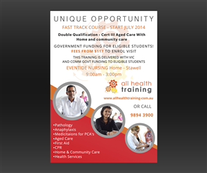 Flyer Design by Ethien for All Health Training | Design: #3886121