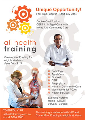 Flyer Design by DM for All Health Training | Design: #3858964
