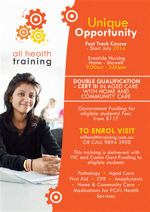 Flyer Design by D-Design for All Health Training | Design: #3886078