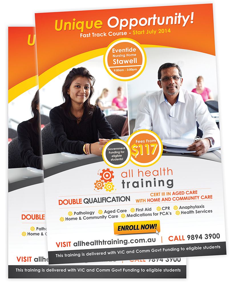Diseño de Flyer por creationz2011 para All Health Training | Diseño #3887108
