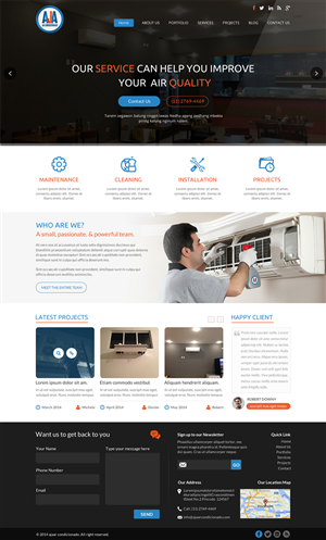 AJA Condition Air WebSite | Web Design by Sbss