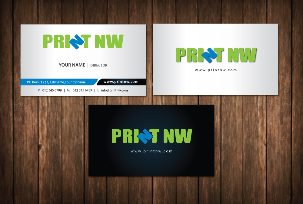 Business Card Design by meet007 for PrintNW | Design #3828609