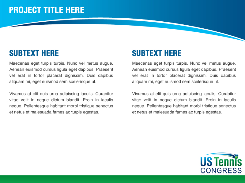 PowerPoint-Design von Best Design Hub für US Tennis Congress | Design #3828507