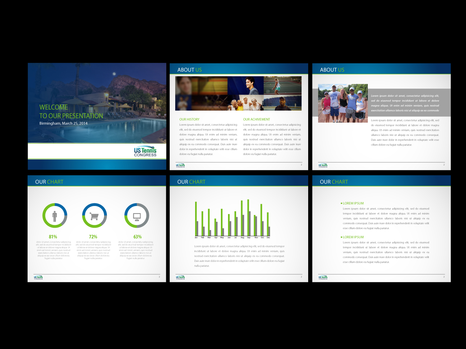 PowerPoint Design by Nila for US Tennis Congress | Design #3847490