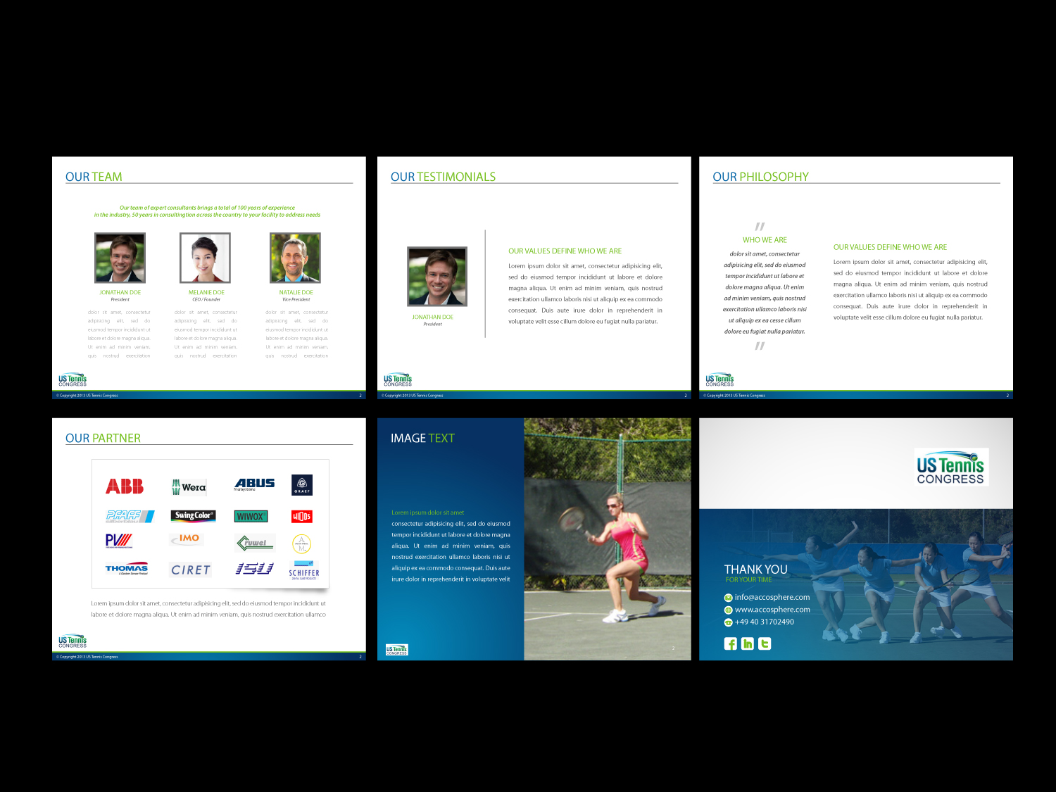 PowerPoint-Design von Nila für US Tennis Congress | Design #3847832