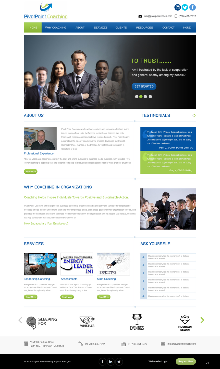 Wordpress Design by pb for Bayside South LLC | Design #3860691