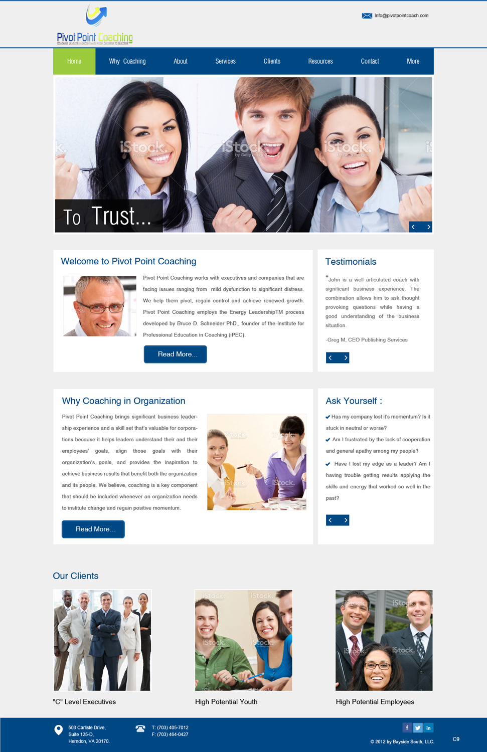 Wordpress Design by pb for Bayside South LLC | Design #3860720