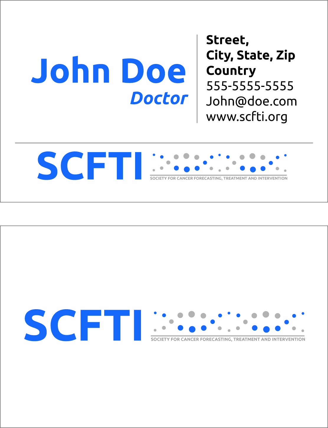 Business Card Design by Marchezin Digital for Society for Cancer Forecasting Treatment and Intervention | Design #3827340