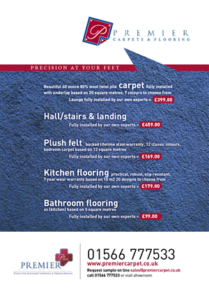 Advertisement Design by Sabrina Taddei for Premiercarpets & flooring | Design #1022235