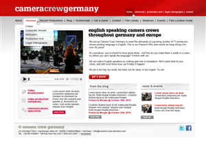 Camera Crew Germany Website - Photography and Films | Web Design by Sky Ram