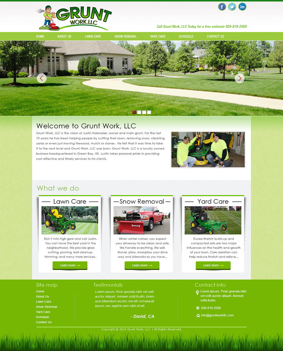 Diseño Wordpress por Tanvir para Grunt Work, LLC | Diseño: #3843083
