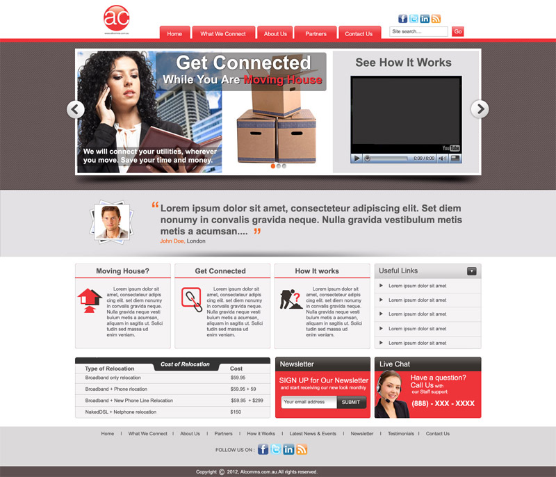 Web-Design von DesignXyz für Totalcom Corp Pty Ltd | Design #1077398