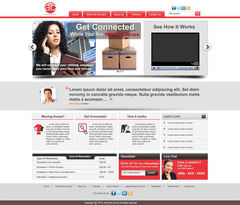 Web-Design von DesignXyz für Totalcom Corp Pty Ltd | Design #1077413