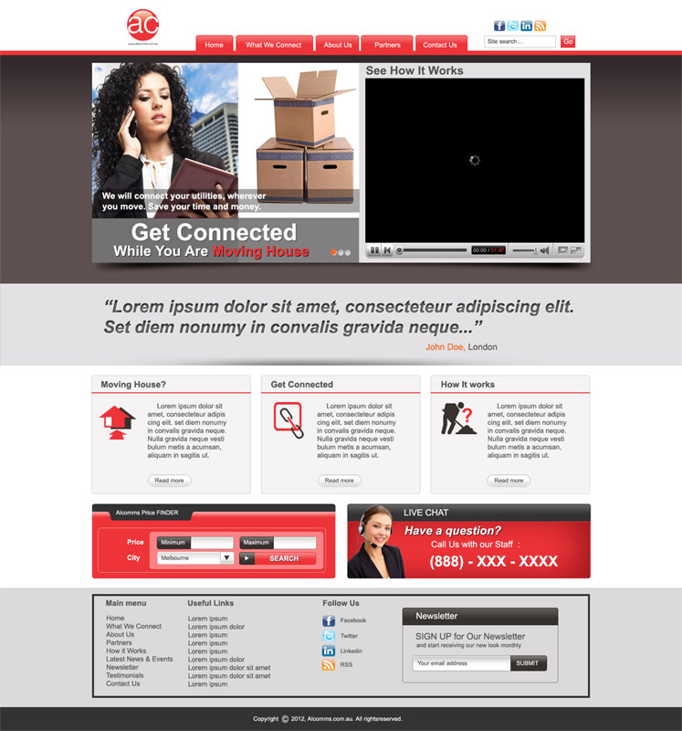 Web-Design von DesignXyz für Totalcom Corp Pty Ltd | Design #1077424