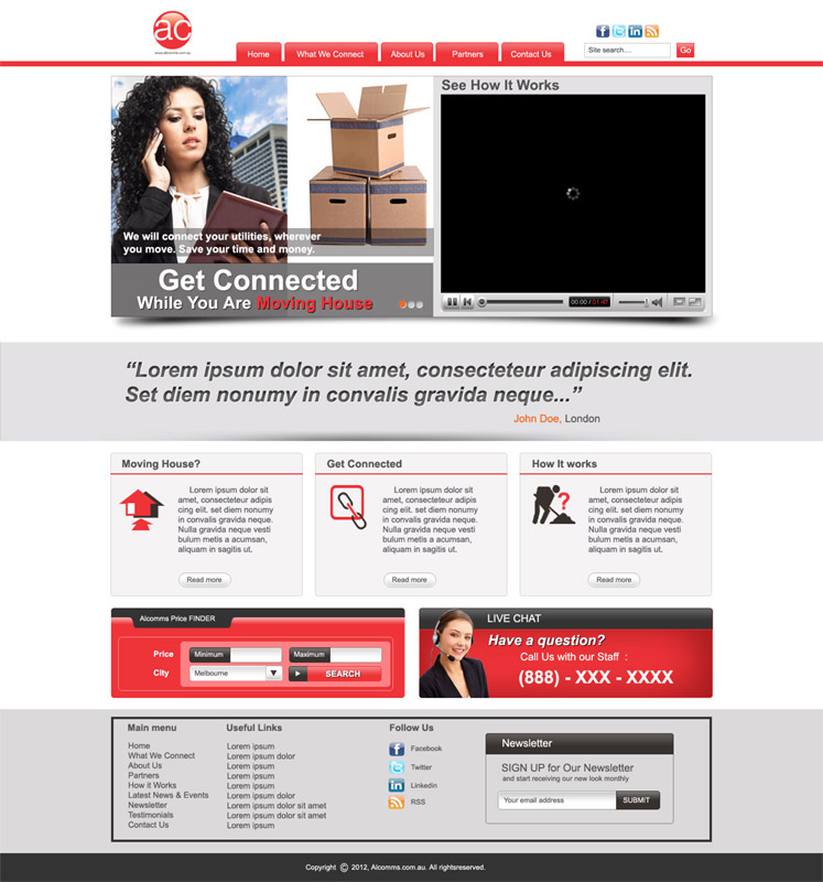 Web Design by DesignXyz for Totalcom Corp Pty Ltd | Design #1077427