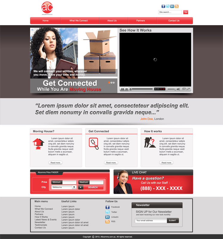 Diseño Web por DesignXyz para Totalcom Corp Pty Ltd | Diseño #1077454