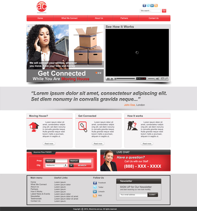 Web Design by DesignXyz for Totalcom Corp Pty Ltd | Design #1077469
