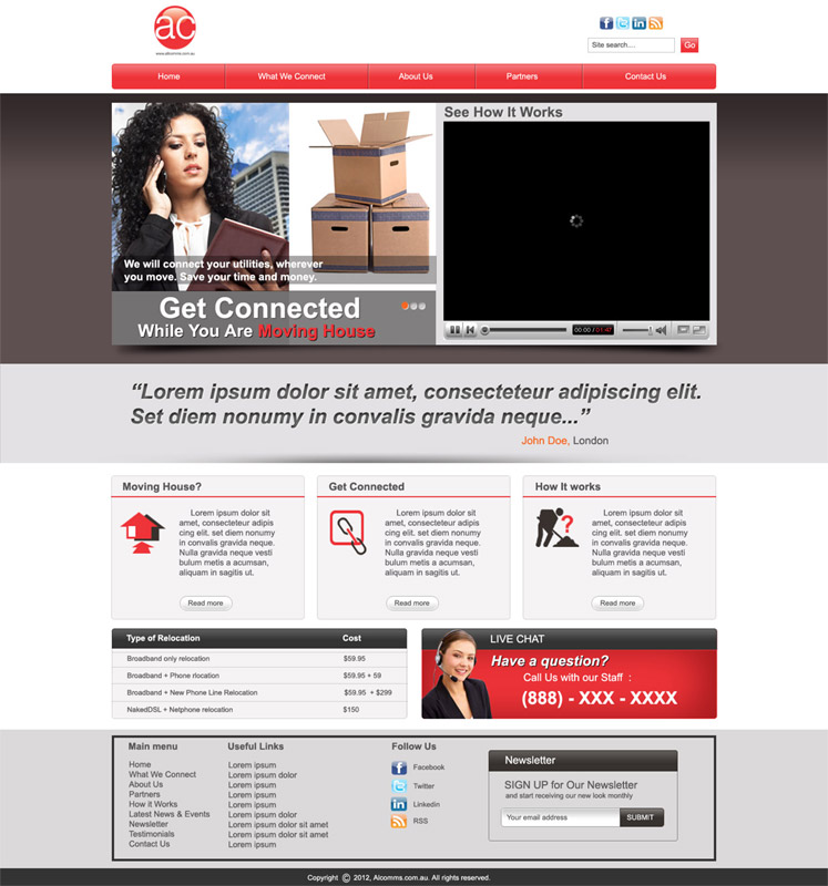 Web-Design von DesignXyz für Totalcom Corp Pty Ltd | Design #1077480